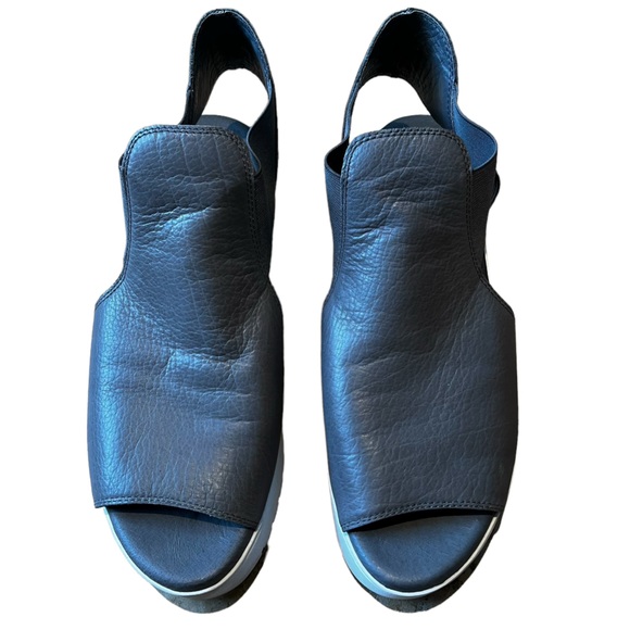 🌺 Django & Juliette Ozie Leather Open Toe Platform Sandals 41 - Picture 3 of 12